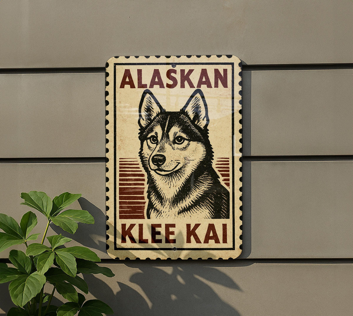 Alaskan Klee Kai Dog Metal Sign – Vintage Stamp Style Wall Art, Rustic Vertical Pet Decor, Gift for Dog Lovers — photo 5