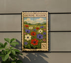 Anemone Meadow Metal Sign – Vintage Botanical Wall Art, Floral Stamp Style Decor, Rustic Garden Flower Home Sign — photo 5