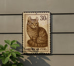 American Curl Cat Metal Sign – Vintage Stamp Style Wall Art, Rustic Tin Decor for Cat Lovers, Retro Pet Sign Gift — photo 5