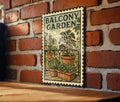 Balcony Garden Metal Sign – Vintage Stamp Style Wall Decor for Patio, Outdoor Space, Balcony Art, Rustic Garden Sign — photo 1