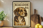 Beagador Metal Sign – Vintage Stamp Style Dog Wall Art, Rustic Pet Decor for Home, Kennel, or Dog Lover Gift — photo 3
