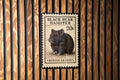 Black Bear Hamster Metal Sign – Vintage Stamp Style Wall Art, Rustic Pet Decor, Cute Rodent Illustration for Home or Shed — photo 1