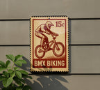 BMX Biking Metal Sign – Vintage Stamp Style Wall Art for Garage, Man Cave, Teen Room, Extreme Sports Decor — photo 5