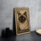 Birman Cat Metal Sign – Vintage Stamp Style Wall Art for Cat Lovers, Rustic Home Decor, Gift for Pet Owners — photo 4