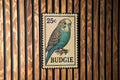 Budgie Stamp Style Metal Sign – Vintage Rock Band Wall Art, Retro Music Decor, Heavy Metal Tin Sign for Man Cave or Garage — photo 1