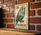 Budgie Stamp Style Metal Sign – Vintage Rock Band Wall Art, Retro Music Decor, Heavy Metal Tin Sign for Man Cave or Garage — photo 2