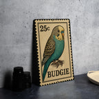 Budgie Stamp Style Metal Sign – Vintage Rock Band Wall Art, Retro Music Decor, Heavy Metal Tin Sign for Man Cave or Garage — photo 4