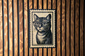 Vintage Cat with Glasses Metal Sign – Retro Stamp Style Wall Art for Home, Office, or Bar Décor — photo 1