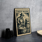 Cheese Making Metal Sign – Vintage Stamp Style Kitchen Wall Decor, Rustic Dairy Farmhouse Tin Art for Cheesemakers — photo 4