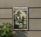Cheese Making Metal Sign – Vintage Stamp Style Kitchen Wall Decor, Rustic Dairy Farmhouse Tin Art for Cheesemakers — photo 5