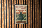 Christmas Tree Farm Metal Sign – Rustic Vintage Stamp Style Wall Decor for Holiday Farmhouse or Winter Cabin — photo 2