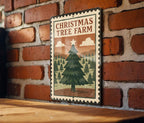 Christmas Tree Farm Metal Sign – Rustic Vintage Stamp Style Wall Decor for Holiday Farmhouse or Winter Cabin — photo 3