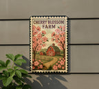 Cherry Blossom Farm Metal Sign – Vintage Stamp Style Wall Decor, Rustic Farmhouse Art, Country Home Outdoor Garden Sign — photo 5