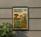 Children’s Garden Metal Sign – Vintage Stamp Style Wall Art for Kids Outdoor Play Area, Weatherproof Yard Decor — photo 5