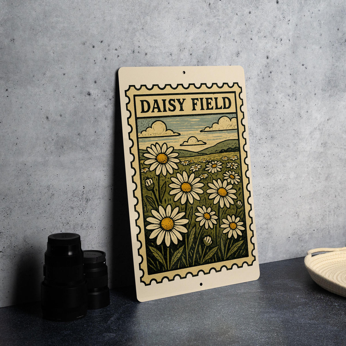 Vintage Daisy Field Metal Sign – Rustic Floral Wall Art, Stamp Style Garden Decor, Retro Tin Sign for Home or Outdoor Display — photo 4