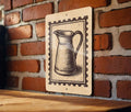 Vintage Enamel Pitcher Metal Sign – Farmhouse Kitchen Wall Decor, Rustic Stamp Style Artwork, Country Home Accent — photo 1