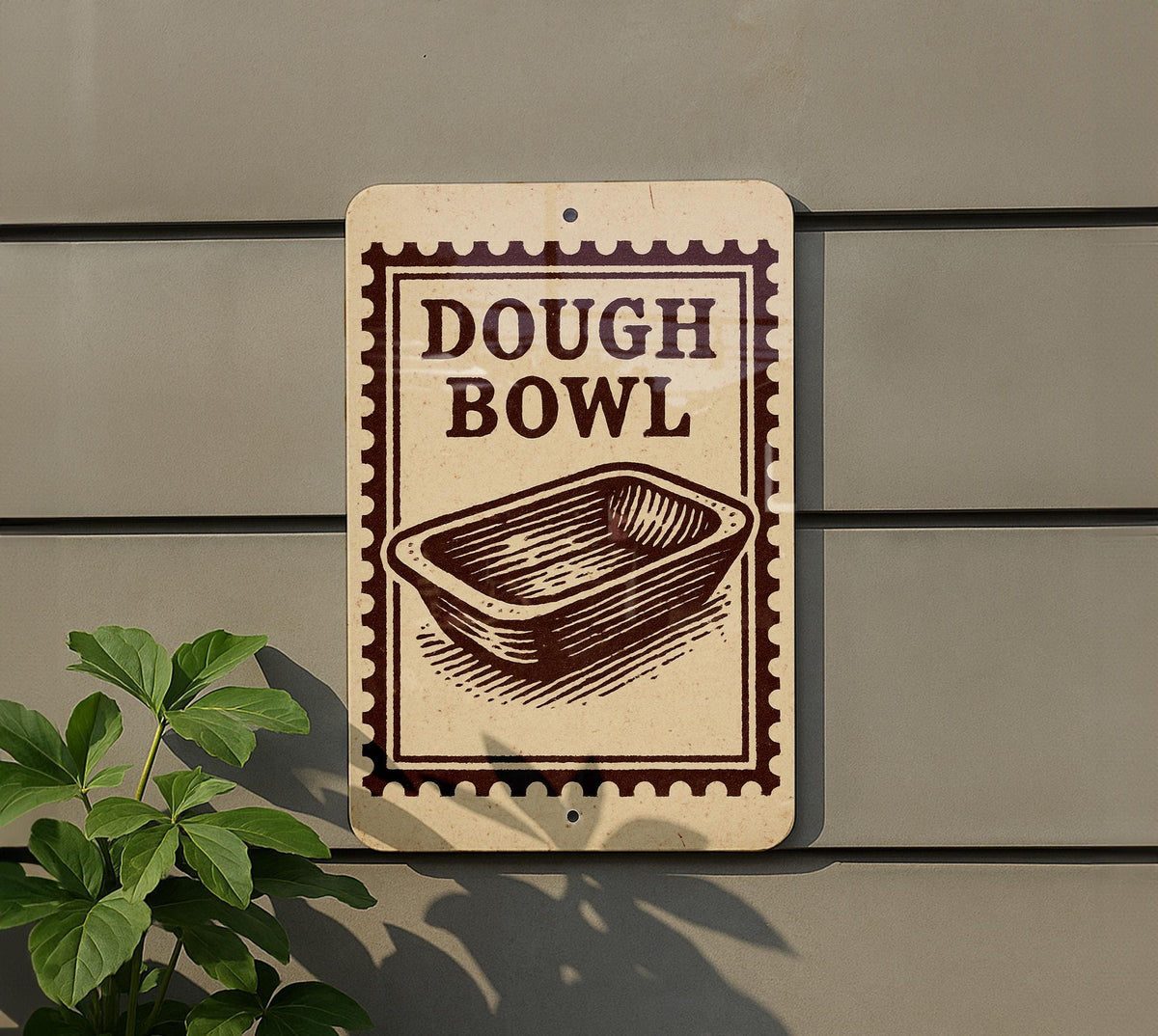 Rustic Dough Bowl Stamp Style Metal Sign – Farmhouse Kitchen Wall Art Decor, Vintage-Inspired Home Accent Gift — photo 5