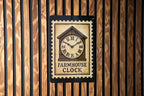 Farmhouse Clock Metal Sign – Vintage Stamp Style Wall Decor, Rustic Kitchen or Living Room Art, Country Home Accent — photo 1