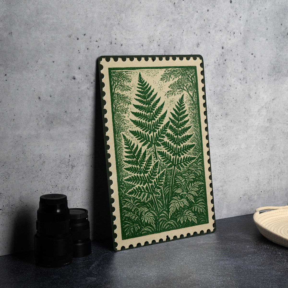 Fern Garden Metal Sign – Botanical Stamp Style Wall Art, Vintage Nature Decor, Rustic Outdoor Garden Sign for Home or Patio — photo 4