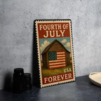 Fourth of July Barn Flag Metal Sign – Rustic Patriotic Stamp Style Wall Decor for Farmhouse or Americana Home — photo 4