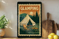 Glamping Stamp Style Metal Sign – Rustic Camping Decor, Vintage Trailer Wall Art, Outdoor Adventure Cabin Sign — photo 1