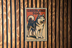 Greenland Dog Metal Sign Vertical | Vintage Stamp Style Wall Art | Rustic Nordic Dog Decor for Cabin, Kennel, or Gift — photo 2