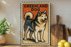 Greenland Dog Metal Sign Vertical | Vintage Stamp Style Wall Art | Rustic Nordic Dog Decor for Cabin, Kennel, or Gift — photo 3