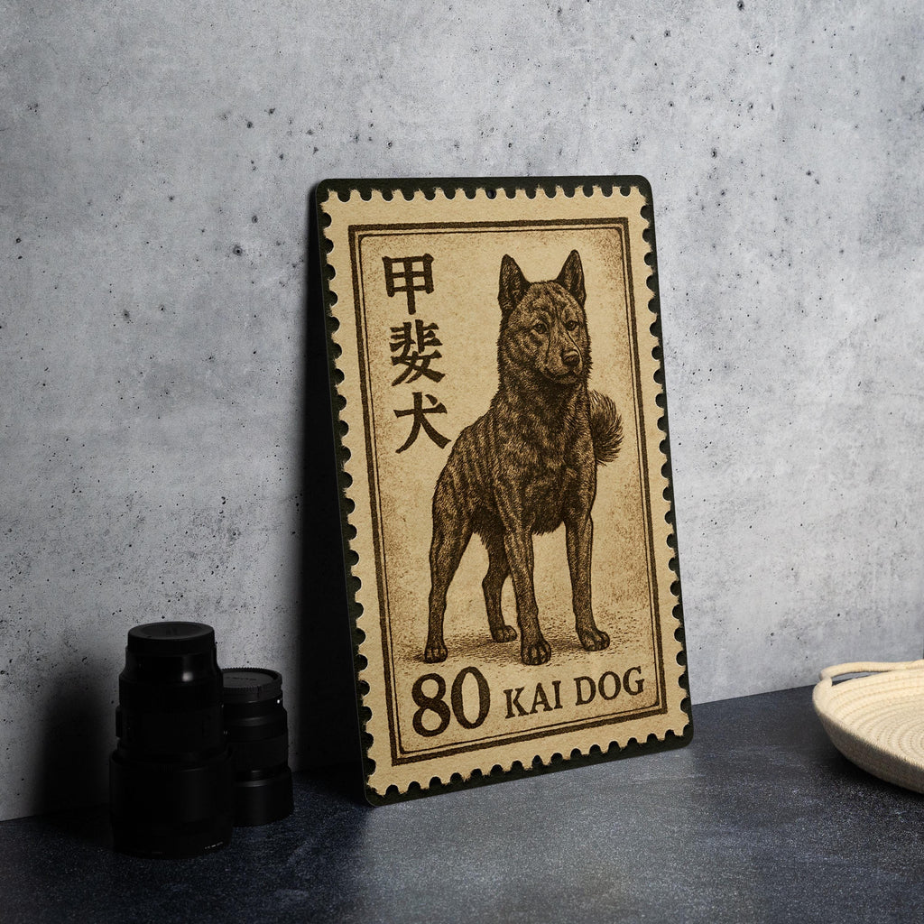 Kai Dog Metal Sign – Japanese Dog Breed Wall Art, Rustic Stamp Style Decor, Vintage Pet Lover Gift, Outdoor or Indoor Sign — photo 4