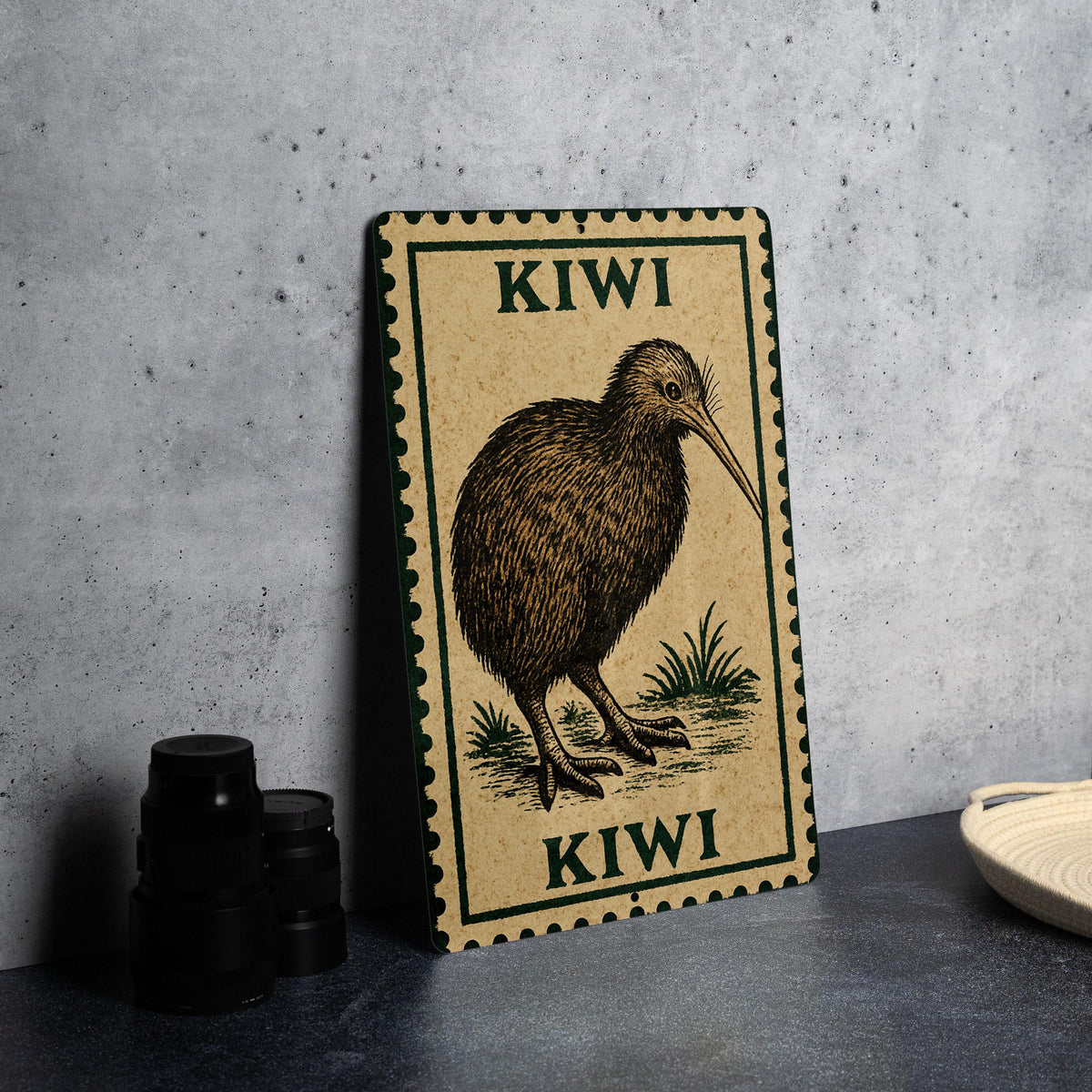 Kiwi Stamp Style Metal Sign – Vintage Vertical Wall Art, Fruit Kitchen Decor, Retro Tin Poster, Farmhouse Home Sign — photo 4