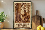 Maple Syrup Tapping Metal Sign – Rustic Stamp Style Wall Art for Cabin, Farmhouse, Sugar Shack, Country Kitchen Decor — photo 2