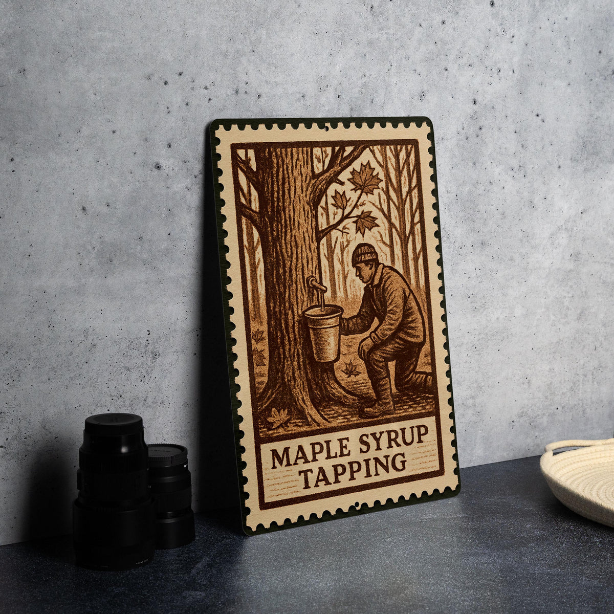 Maple Syrup Tapping Metal Sign – Rustic Stamp Style Wall Art for Cabin, Farmhouse, Sugar Shack, Country Kitchen Decor — photo 4