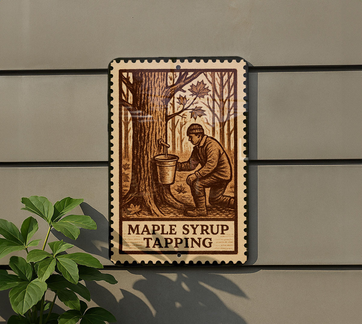 Maple Syrup Tapping Metal Sign – Rustic Stamp Style Wall Art for Cabin, Farmhouse, Sugar Shack, Country Kitchen Decor — photo 5