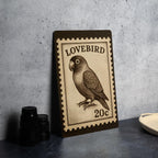 Lovebird Metal Sign – Vintage Stamp Style Wall Art, Rustic Bird Decor, Romantic Tin Sign for Home or Garden Display — photo 4