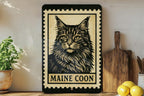 Maine Coon Cat Metal Sign – Vintage Stamp Style Wall Art Décor for Cat Lovers, Rustic Tin Sign for Home or Office — photo 3