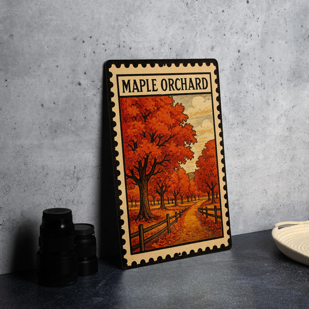 Maple Orchard Metal Sign – Rustic Farmhouse Decor, Vintage Stamp Style Wall Art, Country Kitchen or Garden Sign — photo 4