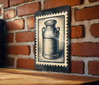 Vintage Milk Churn Metal Sign – Rustic Farmhouse Kitchen Wall Art, Country Dairy Decor, Retro Stamp Style Tin Plaque — photo 1