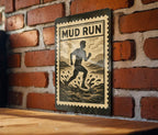 Mud Run Stamp Style Metal Sign – Rustic Obstacle Course Wall Art, Adventure Race Decor, Gift for Runners, Man Cave Sign — photo 2