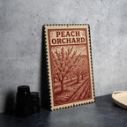 Peach Orchard Metal Sign – Vintage Farmhouse Wall Decor, Rustic Garden Art, Country Kitchen Stamp Style Artwork — photo 4