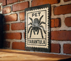 Pet Tarantula Metal Sign – Vintage Stamp Style Spider Wall Art for Arachnid Lovers, Rustic Home or Man Cave Decor — photo 2