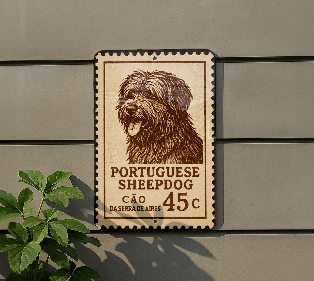 Portuguese Sheepdog Metal Sign – Vintage Stamp Style Wall Art, Rustic Dog Decor, Farmhouse Pet Lover Gift, Indoor Outdoor Plaque — photo 5