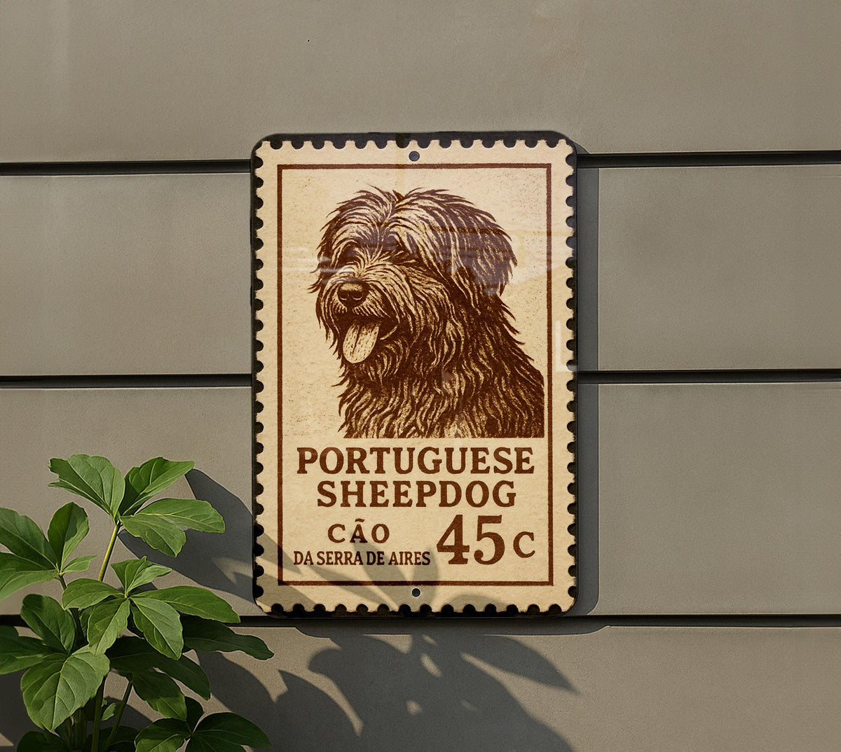 Portuguese Sheepdog Metal Sign – Vintage Stamp Style Wall Art, Rustic Dog Decor, Farmhouse Pet Lover Gift, Indoor Outdoor Plaque — photo 5
