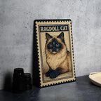 Ragdoll Cat Metal Sign – Vintage Stamp Style Wall Art for Cat Lovers, Rustic Home Decor, Gift for Pet Owners — photo 4