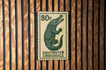 Saltwater Crocodile Metal Sign – Vintage Stamp Style Wall Art, Vertical Rustic Decor for Home, Cabin, or Man Cave — photo 1