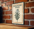 Rosemary Sprig Metal Sign – Rustic Kitchen Herb Wall Art, Vintage Botanical Stamp Style Décor for Home or Garden — photo 1