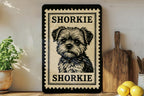 Shorkie Metal Sign – Vintage Stamp Style Dog Wall Art, Rustic Home Decor, Pet Lover Gift, Shorkie Silhouette Tin Sign — photo 3