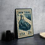 Snow Tubing Metal Sign – Vintage Stamp Style Winter Decor for Cabin, Lodge, Ski Resort, Rustic Wall Art Gift — photo 4