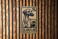 Sloughi Dog Metal Sign Vertical 23" – Vintage Stamp Style Wall Art for Dog Lovers, Rustic Home or Kennel Decor — photo 1