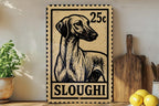 Sloughi Dog Metal Sign Vertical 23" – Vintage Stamp Style Wall Art for Dog Lovers, Rustic Home or Kennel Decor — photo 2