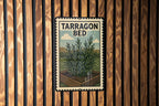 Tarragon Bed Metal Sign – Vintage Stamp Style Wall Art for Bedroom, Rustic Farmhouse Decor, Distressed Metal Plaque — photo 1