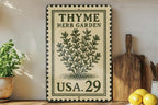 Thyme Herb Garden Metal Sign – Vintage Botanical Kitchen Decor, Rustic Farmhouse Wall Art, Stamp Style Garden Plaque — photo 3